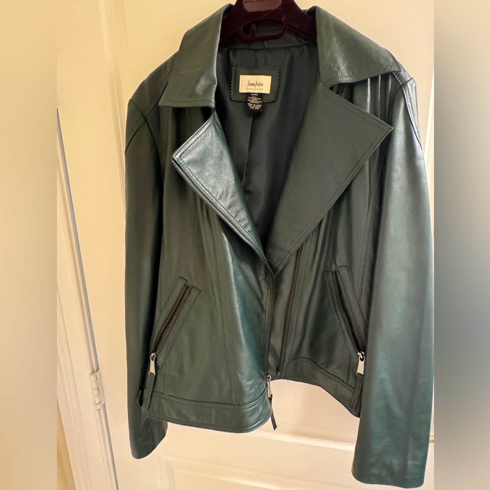 Leather Biker jacke , XL